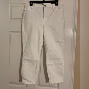 NWT Talbots 10P white jegging crop jeans